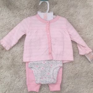 Carters 3M Baby Girl 3 Piece Outfit